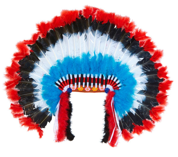 Indian feather headdress chief