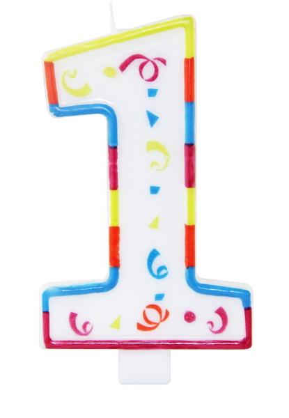 Duża świeczka urodzinowa numer 1 XL