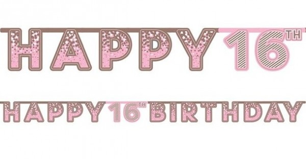 16 cumpleaños Happy Pink Girlade