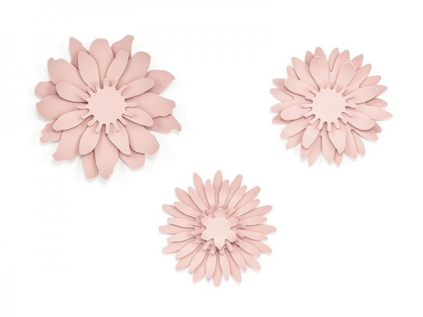 3 roze DIY Deco-bloemen Bloomingville