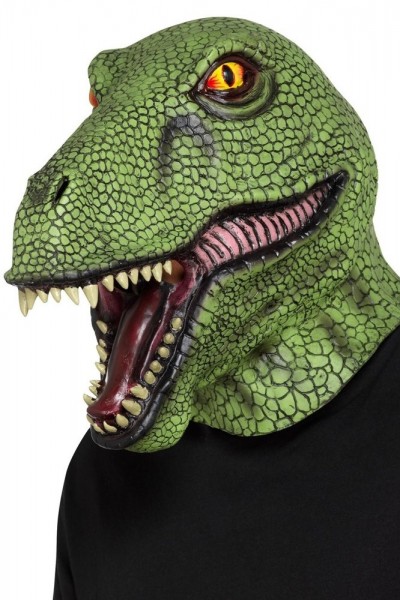 Masque en latex de dinosaure dragon pour adulte