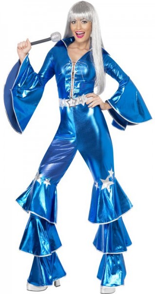 Disco Dancing Queen Jumpsuit Blauw