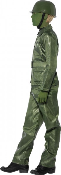 Groen speelgoed soldaat kind kostuum 3