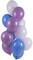 Oversigt: 12 ballonblanding blå-lilla 33cm