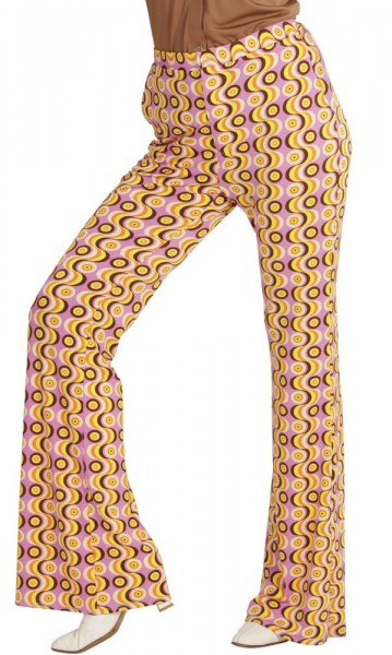 Pantalon évasé cool des années 70 pour femme
