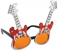 Unusual rock star glasses electric guitar