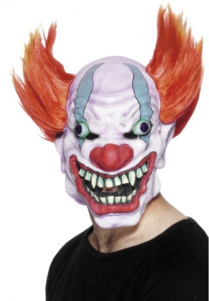 Halloween mask horror clown with hair