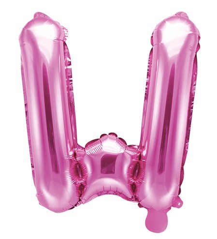 Folienballon W fuchsia 35cm