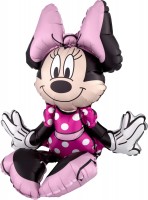 Zittende folieballon van Minnie Mouse