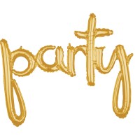 Goldener Party Schriftzug 99 x 78cm