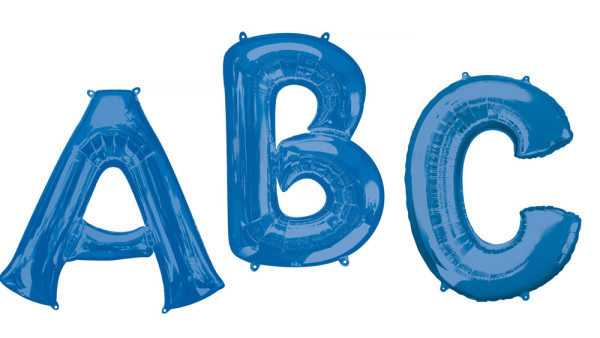 Balon foliowy litera B niebieski XL 86 cm