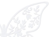10 papierowych ozdób motyl biały