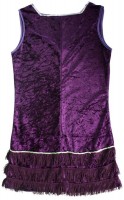 Oversigt: Elegant viola kjole i fløjls look
