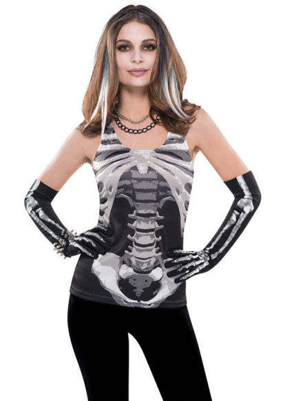 Top scheletro per donna