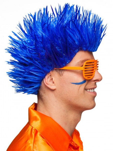 Blue gel hedgehog men's wig 3