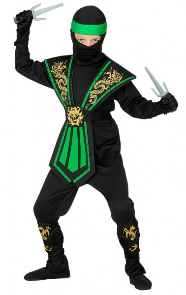 Green ninja costume Katashi for children