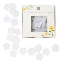 Seidenpapier-Konfetti weiße Blüten
