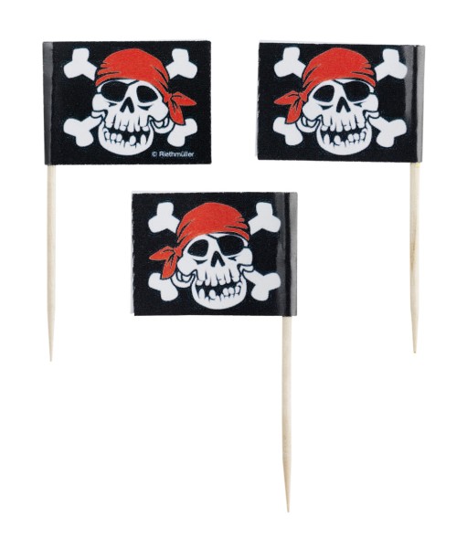 30 Piraten Party Picker Black Bone