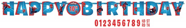 Ghirlanda personalizzabile dell'eroe di Spiderman Happy Birthday