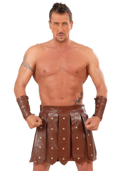 Gladiator i imiteret læder nederdel til mænd Claudius 2