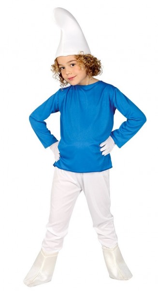 Blue and white dwarf costume for children