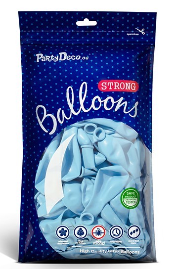 100 feestballonnen baby blauw 30 cm 4