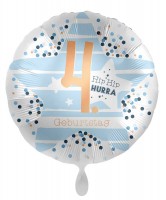 4. Geburtstag Folienballon Happy Star 45cm