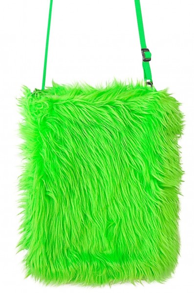 Grüne Plüsch Handtasche