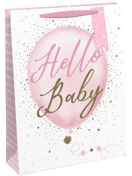 Bolsa de regalo rosa Hello Baby