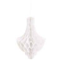 Preview: Honeycomb ball chandelier white 35cm