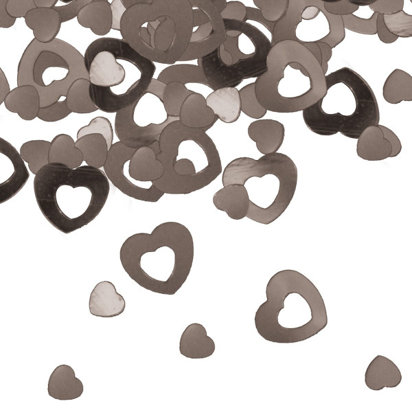 15g sprinkle decoration hearts silver