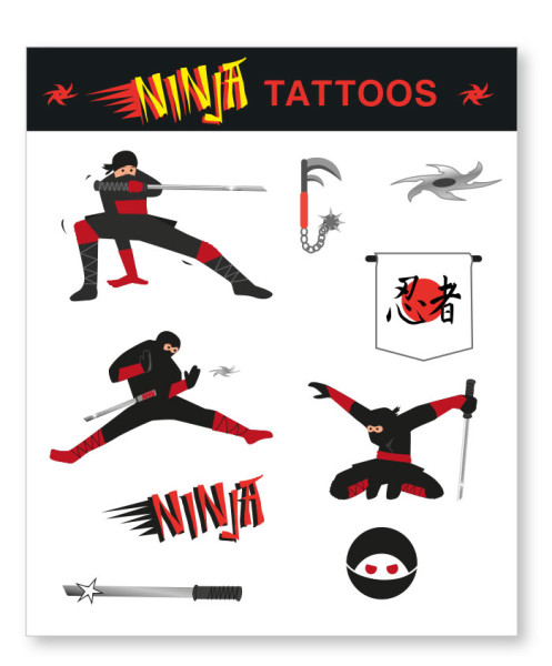 Ninja Pary Tattoo Bow