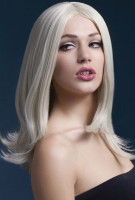 Blond långt hår peruk Miss Gaga