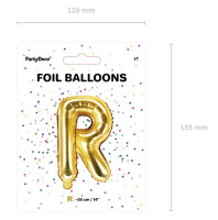 Förhandsgranskning: Folieballong R guld 35cm