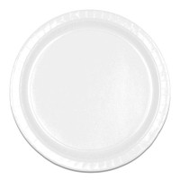 8 white paper plates Geneva 23cm