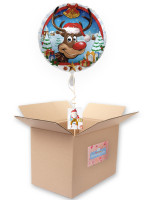 Vorschau: Weihnachts-Folienballon Rudolph 45cm