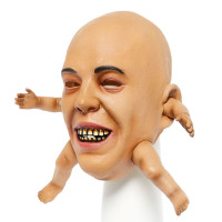 Vista previa: Máscara de cabeza completa de bebé de terror aterrador