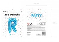 Oversigt: Folieballon R azurblå 35 cm