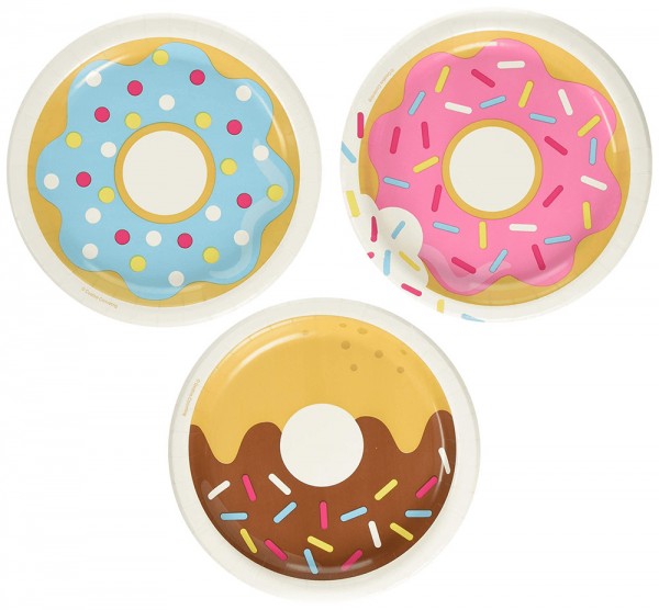8 piatti di carta Donut Candy Shop 18 cm