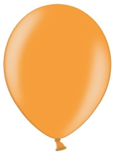 100 Partystar metalliske balloner orange 30 cm
