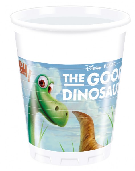 8 gobelets en plastique Disney Arlo et Spot Dino Adventure 200 ml