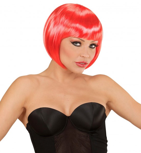 Gaudy red bob wig
