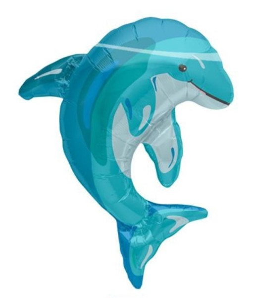 Globo de foil Jumping Dolphin azul