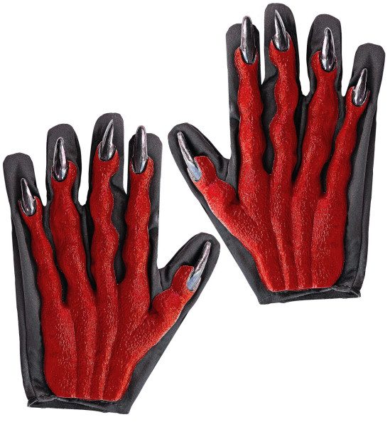 Teuflische 3D Handschuhe mit Krallen 4
