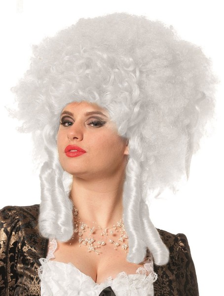 Baroque Afro women's wig white