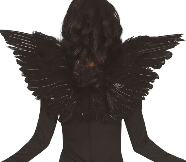Feather wings 62cm black