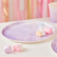 Aperçu: 8 assiettes de fête violet ombre 24cm