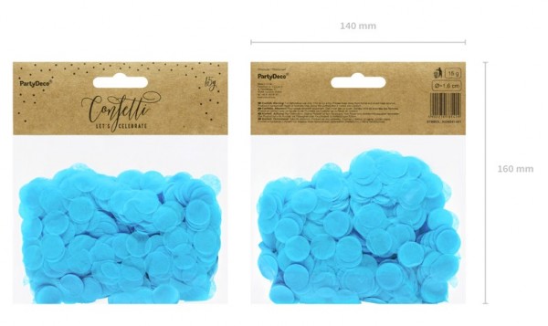 Partimalimal confetti azuurblauw 15g 2