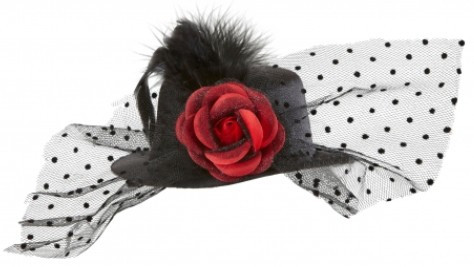 Hedda Mini-hat med tyl og rose