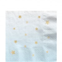 Serwetki papierowe gwiazdki niebieskie 33cm